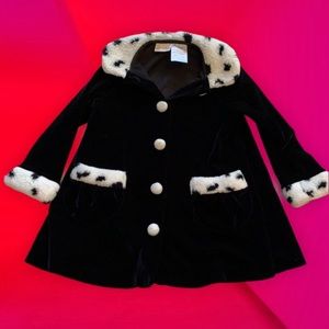 Okie Dokie Black Velour Dress